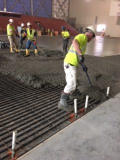 Concrete poured at Wild’s new practice facility